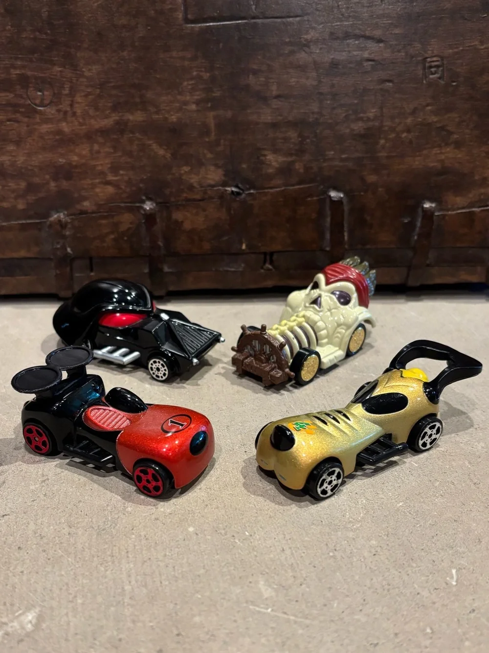 Disney Wild Racers Die Cast 1:64 Metal Race Cars . Lot of 4
